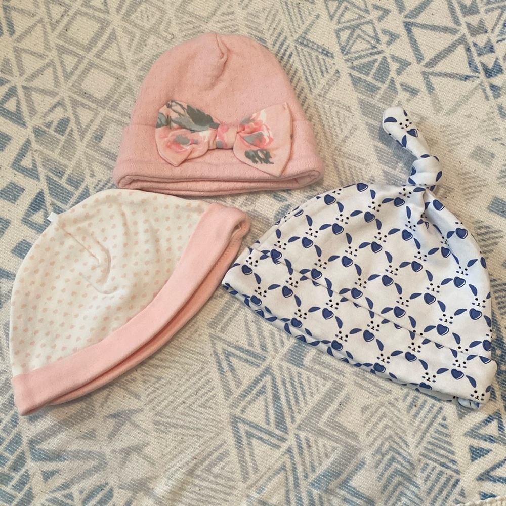 Set of Newborn Baby Hats